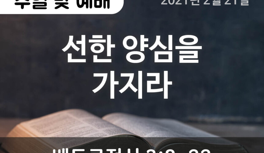 설교말씀(홈페이지)_2021-02-21 (압축) 선한 양심을 가지라