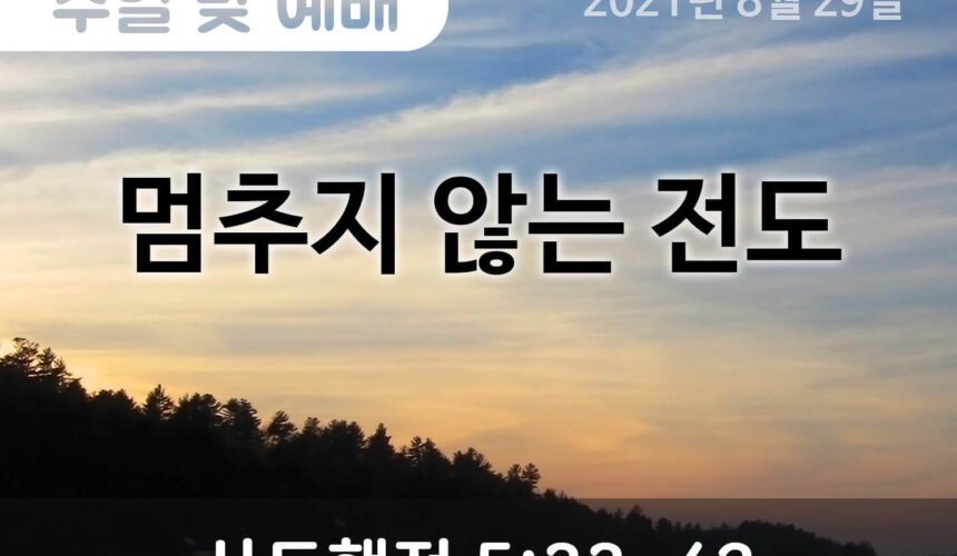 멈추지 않는 전도