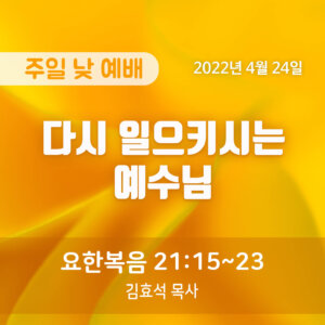 다시 일으키시는 예수님