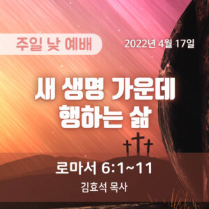 새 생명 가운데 행하는 삶