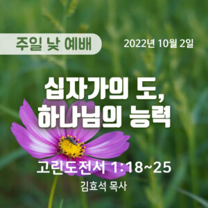 십자가의 도, 하나님의 능력