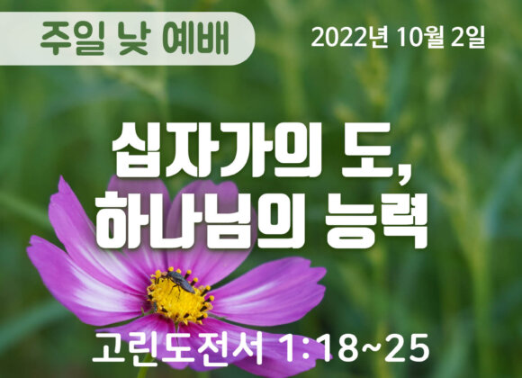 십자가의 도, 하나님의 능력