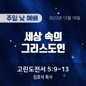 세상 속의 그리스도인