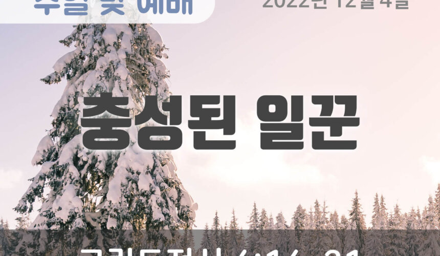 2022-12-04_설교말씀(홈페이지) (1) 능력있는 교회