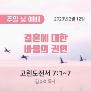 결혼에 대한 바울의 권면